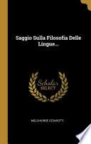 Saggio Sulla Filosofia Delle Lingue...