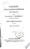 Saggio sulla polizia generale de' grani di Claudio J. Herbert