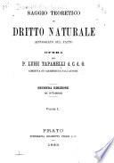 Saggio teoretico di dritto naturale appoggiato sul fatto