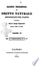 Saggio teoretico di dritto naturale appoggiato sul fatto opera di Luigi Taparelli