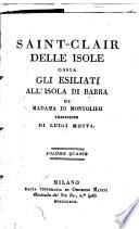 Saint-Clair delle isole ossia gli esiliati all'isola di Barra di madama di Montolieu traduzione di Luigi Motta