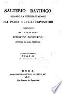 Salterio Davídico, secondo la interpretazione dei Padri e degli espositori parafrasato