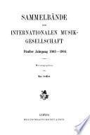 Sammelbände der Internationalen Musikgesellschaft
