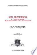 San Francesco e il francescanesimo nella letteratura italiana del Novecento