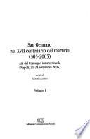 San Gennaro nel XVII centenario del martirio (305-2005)