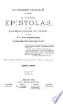 Sancti Pauli epistolas