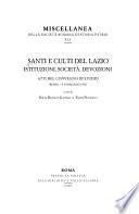 Santi e culti del Lazio
