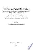 Sardinian and Aegean Chronology