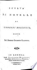 Scelta di novelle di Giovanni Boccaccio