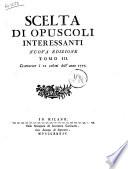 Scelta di opuscoli interessanti ... tomo 1. (- )