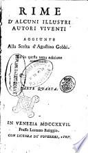 Scelta di sonetti e canzoni de' più eccellenti rimatori d'ogni secolo [ed. by A. Gobbi, continued by E. Manfredi? With] Rime d'alcuni illustri autori viventi