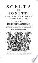 Scelta di Sonetti
