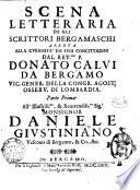 Scena letteraria de gli scrittori Bergamaschi