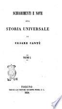 Schiarimenti e note alla storia universale di Cesare Cantu