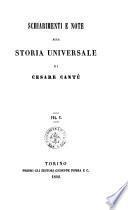 Schiarimenti e note alla Storia Universale di Cesare Cantù