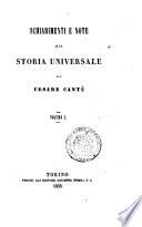 Schiarimenti e note alla Storia Universale