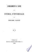Schiarimenti e note alla Storia Universale