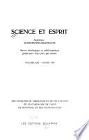 Science Et Esprit