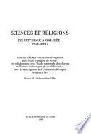 Sciences et religions de Copernic à Galilée, 1540-1610
