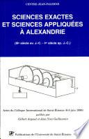 Sciences exactes et sciences appliquées à Alexandrie