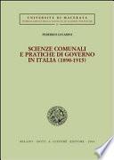 Scienze comunali e pratiche di governo in Italia (1890-1915)