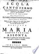 Scola di canto fermo ... Divisa in 3 libri