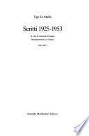 Scritti 1925-1953