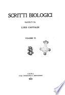 Scritti biologici raccolti da Luigi Castaldi