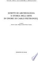 Scritti di archeologia e storia dell'arte in onore di Carlo Pietrangeli