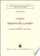 Scritti di diritto del lavoro