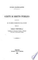 Scritti di diritto pubblico