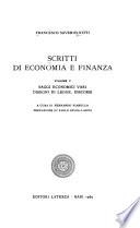Scritti di economia e finanza