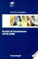 Scritti di formazione (1978-1998)