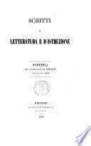 Scritti di letteratura e d'istruzione strenna del giornale La gioventù