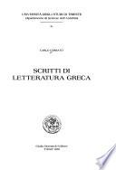 Scritti di letteratura greca
