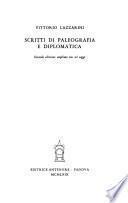 Scritti di paleografia e diplomatica
