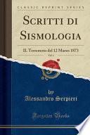 Scritti di Sismologia, Vol. 1