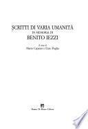 Scritti di varia umanità in memoria di Benito Iezzi