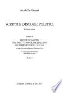 Scritti e discorsi politici