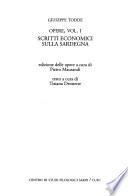 Scritti economici sulla Sardegna