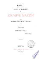 Scritti editi e inediti di Giuseppe Mazzini edizione diretta dall'autore