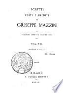 Scritti editi e inediti di Giuseppe Mazzini edizione diretta dall'autore