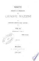 Scritti editi e inediti di Giuseppe Mazzini edizione diretta dall'autore