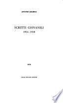Scritti giovanili, 1914-1918