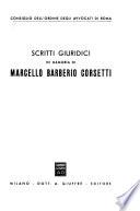 Scritti giuridici in memoria di Marcello Barberio Corsetti