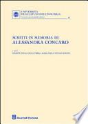 Scritti in memoria di Alessandra Concaro