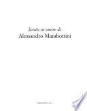 Scritti in onore di Alessandro Marabottini