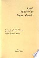 Scritti in onore di Bianca Montale