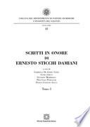 Scritti in onore di Ernesto Sticchi Damiani