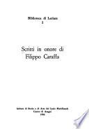 Scritti in onore di Filippo Caraffa